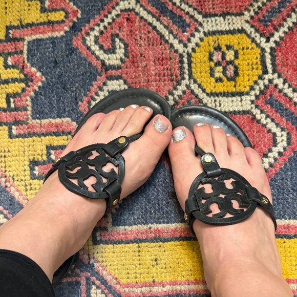 Tory BurchMiller Black Leather Sandals